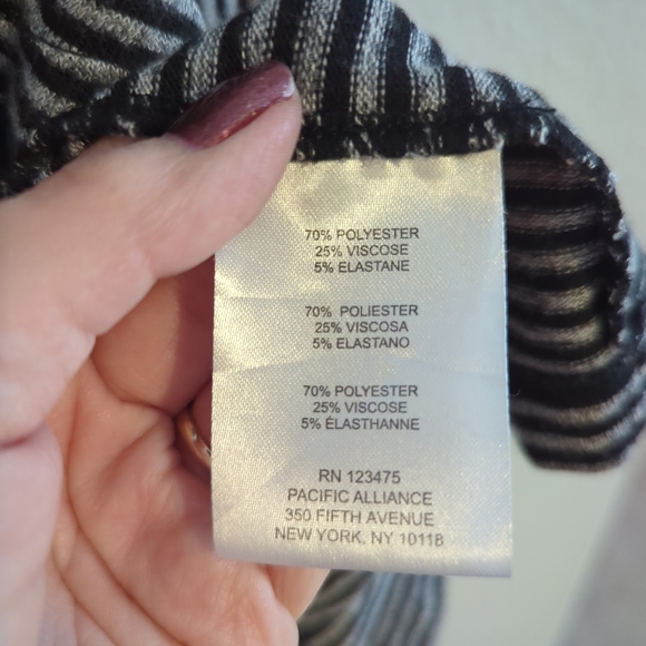 Jones New York Sweater Cardigan Flowy Gray Black Striped Women's Plus Size 1X - Picture 7 of 7